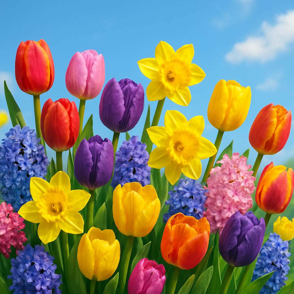 Colorful spring flowers