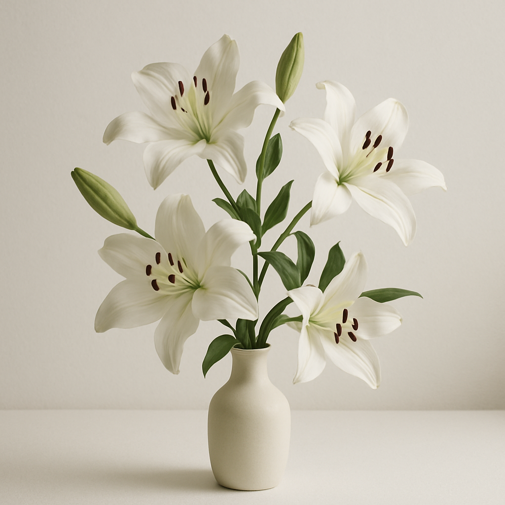 Elegant white lilies